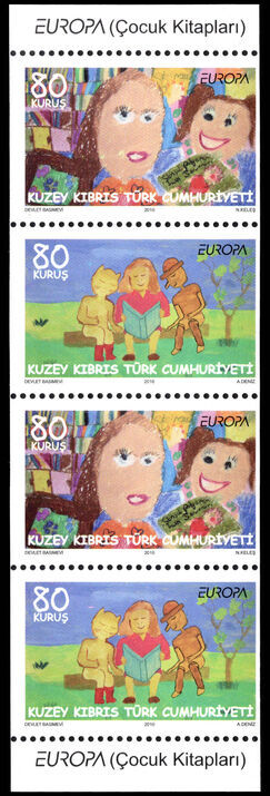 Turkish Cyprus 2010 Europa. Childrens Books Booklet Pane unmounted mint.
