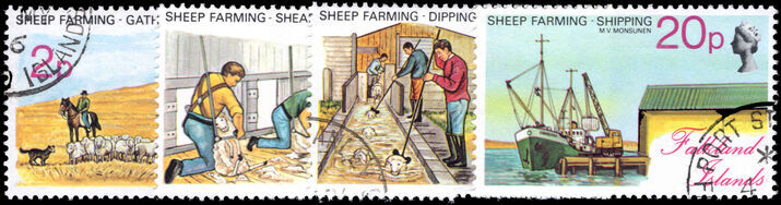 Falkland Islands 1976 Sheep Farming fine used.