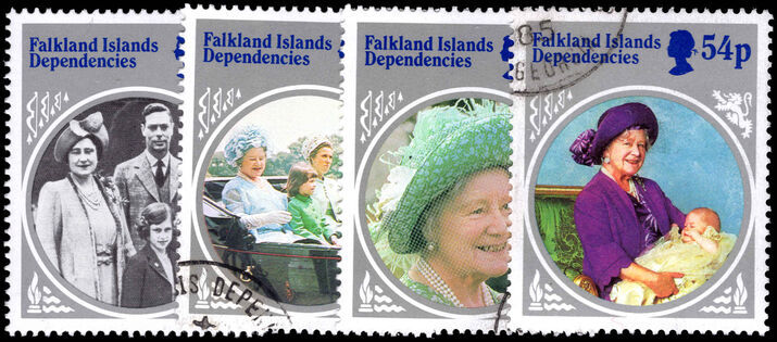 Falkland Island Dependencies 1985 Life and Times of Queen Elizabeth the Queen Mother fine used.