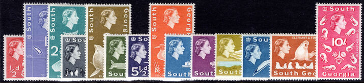 South Georgia 1963-69 set to 10s lightly mounted mint.