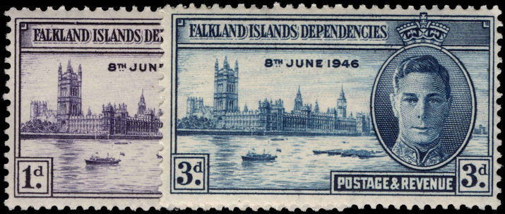Falkland Island Dependencies 1946 Victory lightly mounted mint.