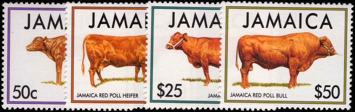 Jamaica 1994 Jamaican Red Poll Cattle unmounted mint.