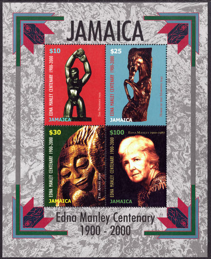 Jamaica 2000 Edna Manley souvenir sheet unmounted mint.