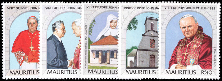 Mauritius 1989 Visit of Pope John Paul II unmounted mint.