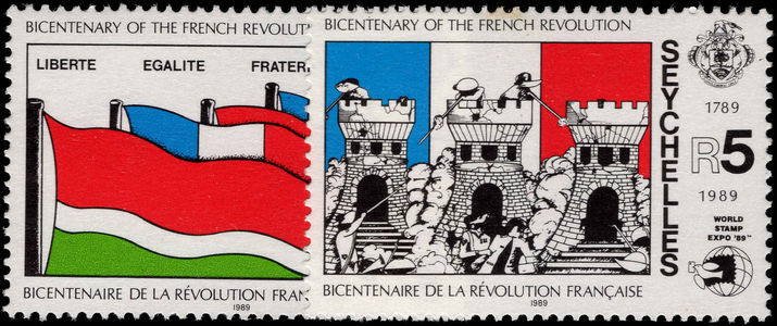 Seychelles 1989 French Revolution unmounted mint.