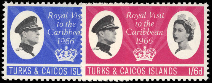Turks & Caicos Islands 1966 Royal Visit unmounted mint.