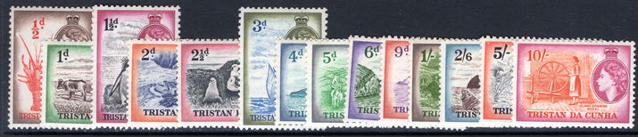 Tristan da Cunha 1954 set lightly mounted mint.