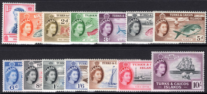 Turks & Caicos Islands 1957 set lightly mounted mint.