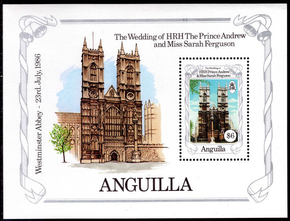 Anguilla 1986 Royal Wedding souvenir sheet unmounted mint.
