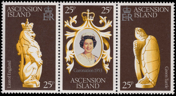 Ascension 1978 Coronation Anniversary strip unmounted mint.