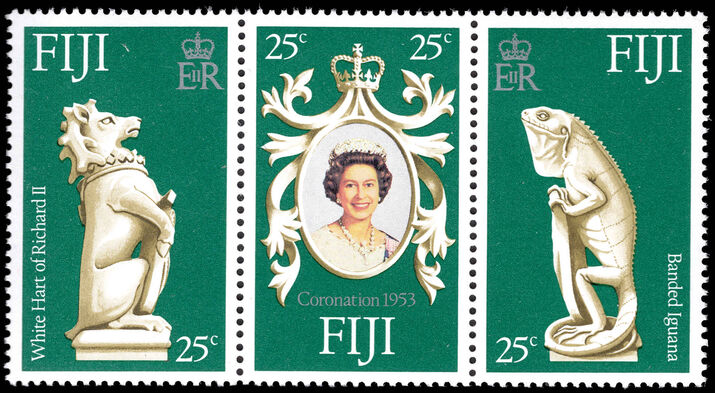 Fiji 1978 25th Anniversary of Coronation strip unmounted mint.