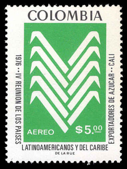 Colombia 1976 Fourth Cane Sugar Export and Production Congress unmounted mint.