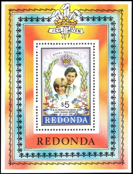 Redonda 1981 Royal Wedding souvenir sheet unmounted mint.