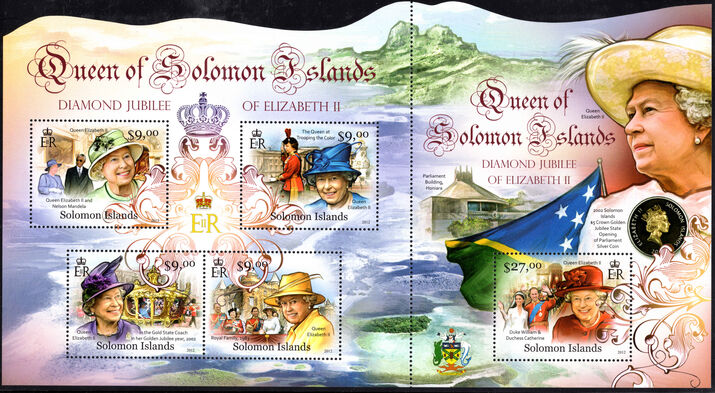 Solomon Islands 2012 Diamond Jubilee souvenir sheet unmounted mint.