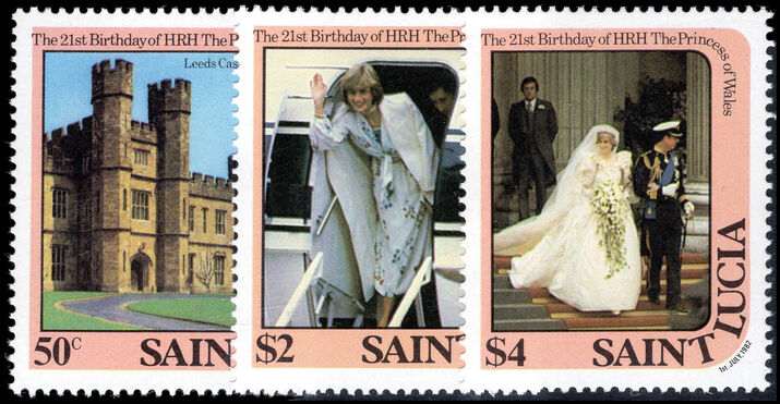 St Lucia 1982 21st Birthday of Princess of Wales souvenir sheet unmounted mint.