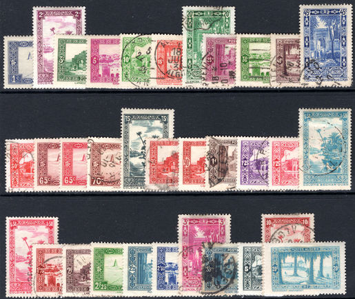 Algeria 1936-40 views set mixed fine used or lightly mounted mint.