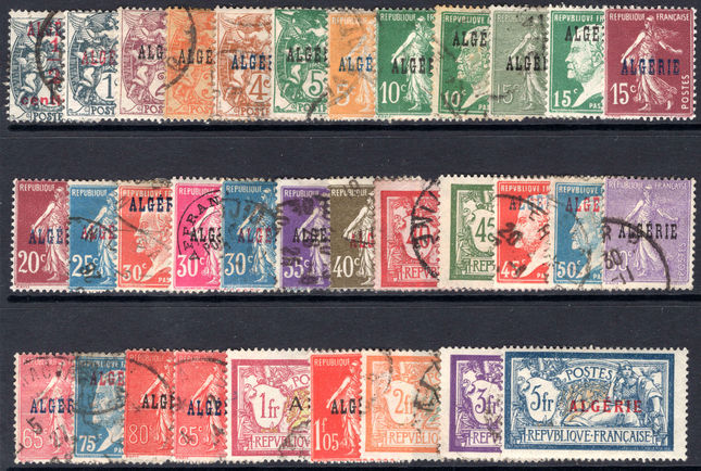 Algeria 1924-25 set fine used (one or two lightly mounted mint).