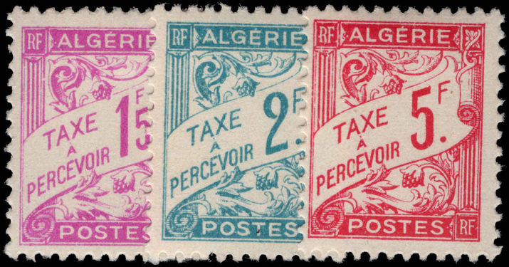 Algeria 1945-47 Litho postage dues lightly mounted mint.