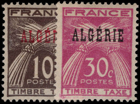 Algeria 1947 Postage Dues lightly mounted mint.