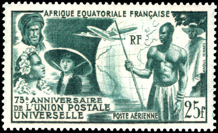 French Equatorial Africa 1949 UPU fine lightly mounted mint.
