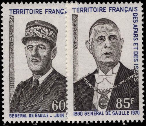 FTAI 1971 General de Gaulle fine lightly mounted mint.