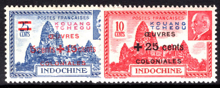 Kwangchow 1942 Ouevres Colonniales fine unmounted mint.