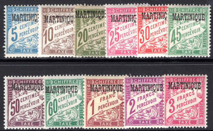 Martinique 1927 Postage Due set fine lightly mounted mint.