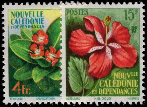 New Caledonia 1958 Flowers fine lightly mounted mint.