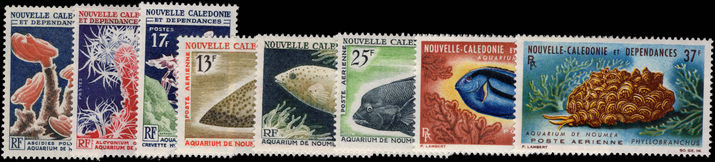 New Caledonia 1964-65 Coral and Marine Mammals fine lightly mounted mint.