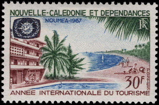 New Caledonia 1967 International Tourist Year fine lightly mounted mint.