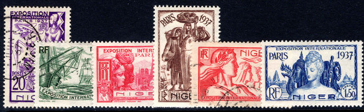 Niger 1937 Paris Exhibition mixed lightly mounted mint and fine used.
