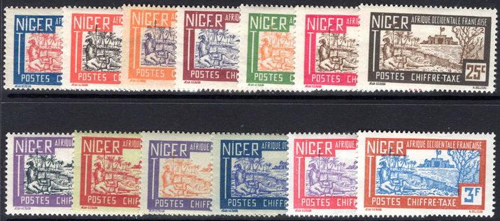 Niger 1927 Postage Due set lightly mounted mint.
