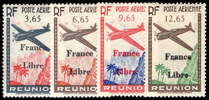 Reunion 1943 France Libre air set lightly mounted mint.