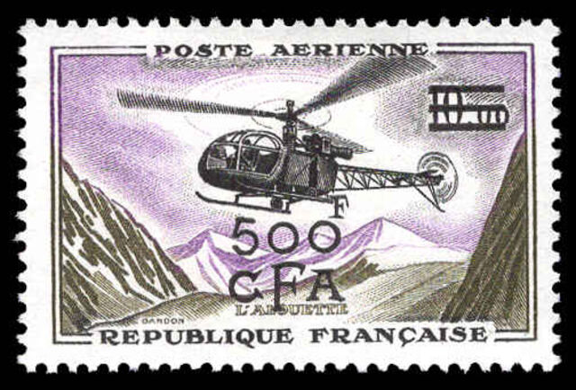 Reunion 1961-67 500f Helicopter lightly mounted mint.