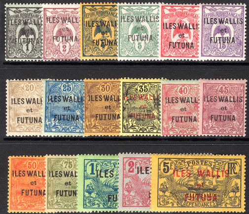 Wallis and Futuna 1920 set lightly mounted mint.