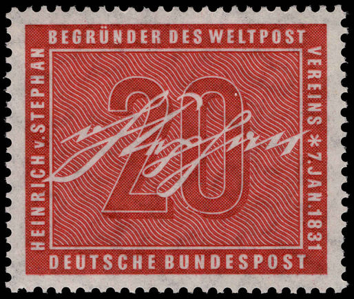 West Germany 1956 Heinrich von Stephan unmounted mint.