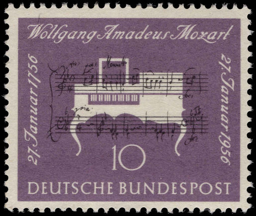 West Germany 1956 Mozart unmounted mint.