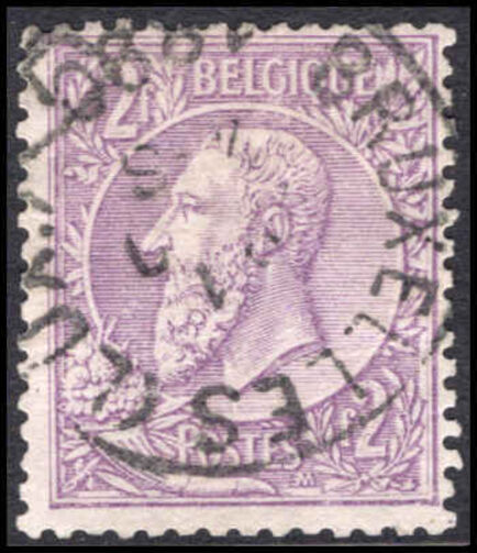 Belgium 1884-91 5f lilac on pale lilac fine used.