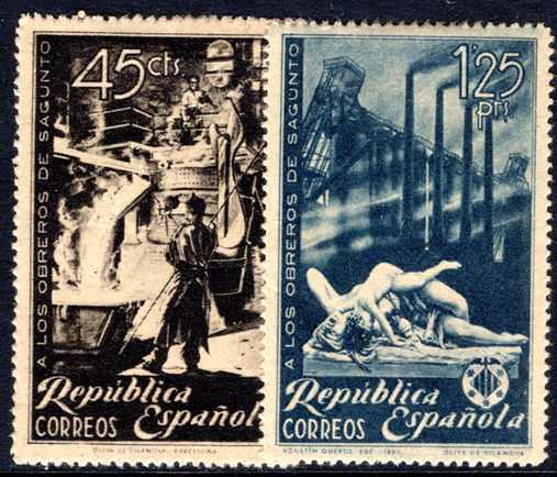 Spain 1938 Workers of Segundo lightly mounted mint.