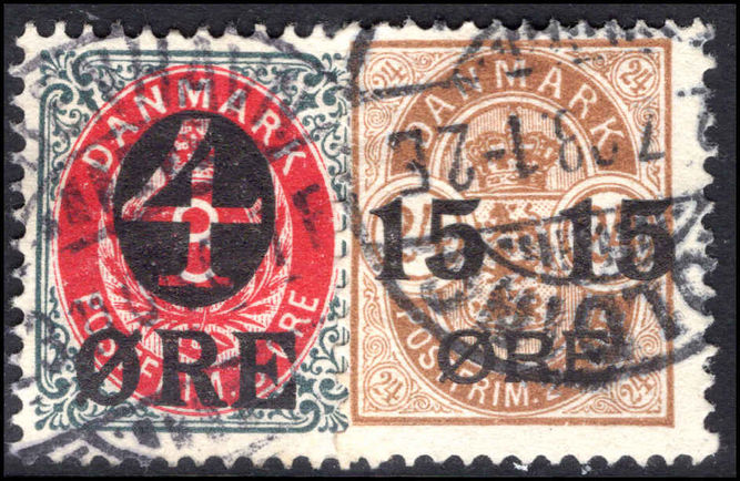 Denmark 1904 Provisionals fine used.