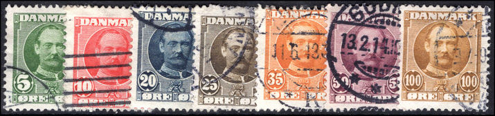 Denmark 1907-12 set fine used.