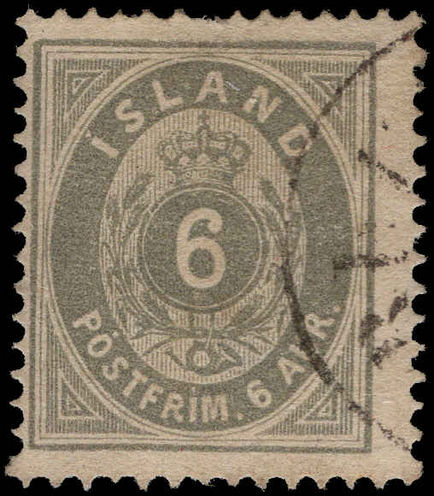 Iceland 1876-95 6a greenish-grey fine used