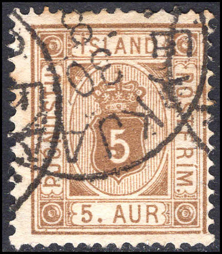 Iceland 1876-95 5a light brown official fine used