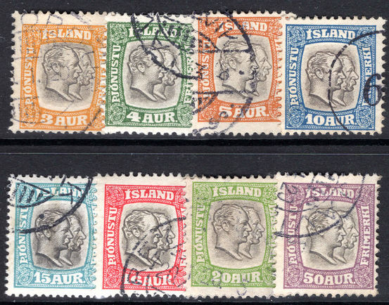 Iceland 1907 Official set fine used