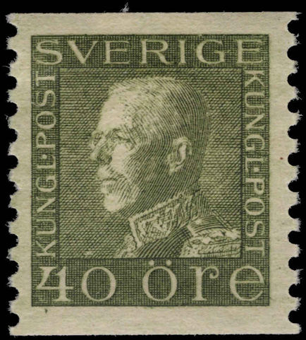 Sweden 1921-36 40ø olive-green fine lightly mounted mint.