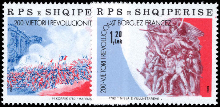 Albania 1989 French Revolution unmounted mint.