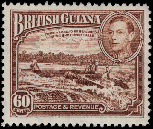 British Guiana 1938-52 60c red-brown unmounted mint.