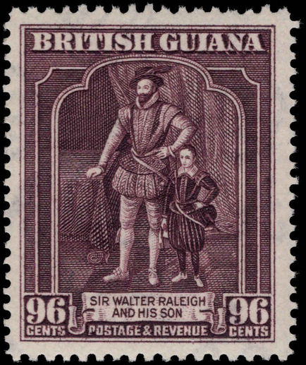 British Guiana 1938-52 96c purple perf 12½x13½ unmounted mint.