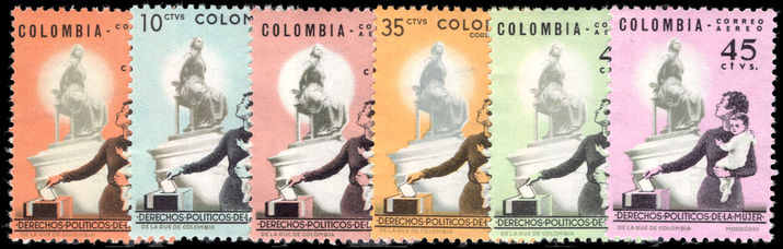 Colombia 1962 Womens Franchise set unmounted mint.