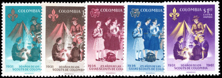 Colombia 1962 Colombian Scouts set unmounted mint.